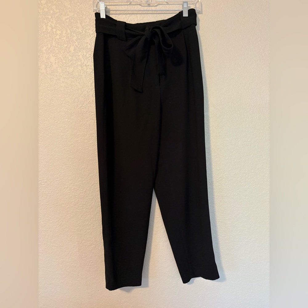 H&M Black Tie-Waist Women's Trousers